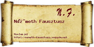 Németh Fausztusz névjegykártya